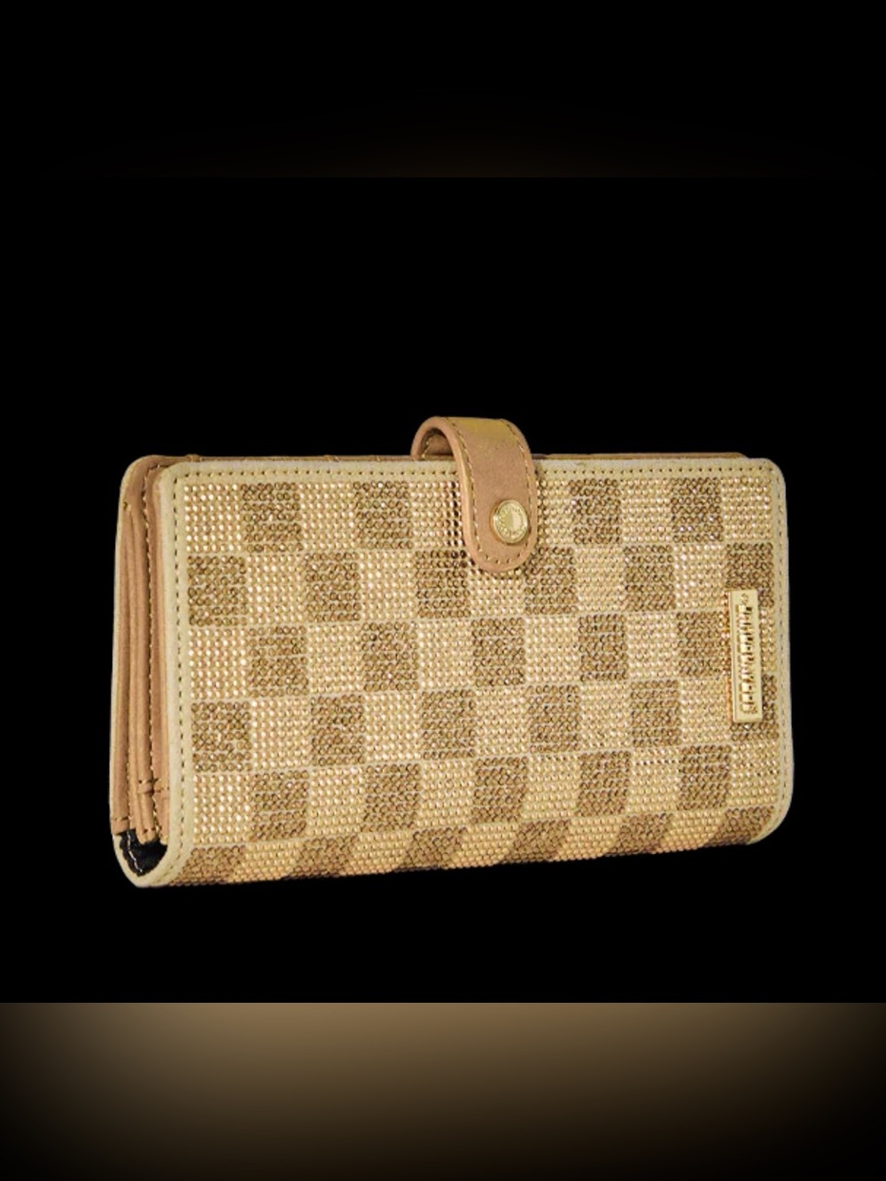 Sprayground 24K trinity Gold rhinestone wallet